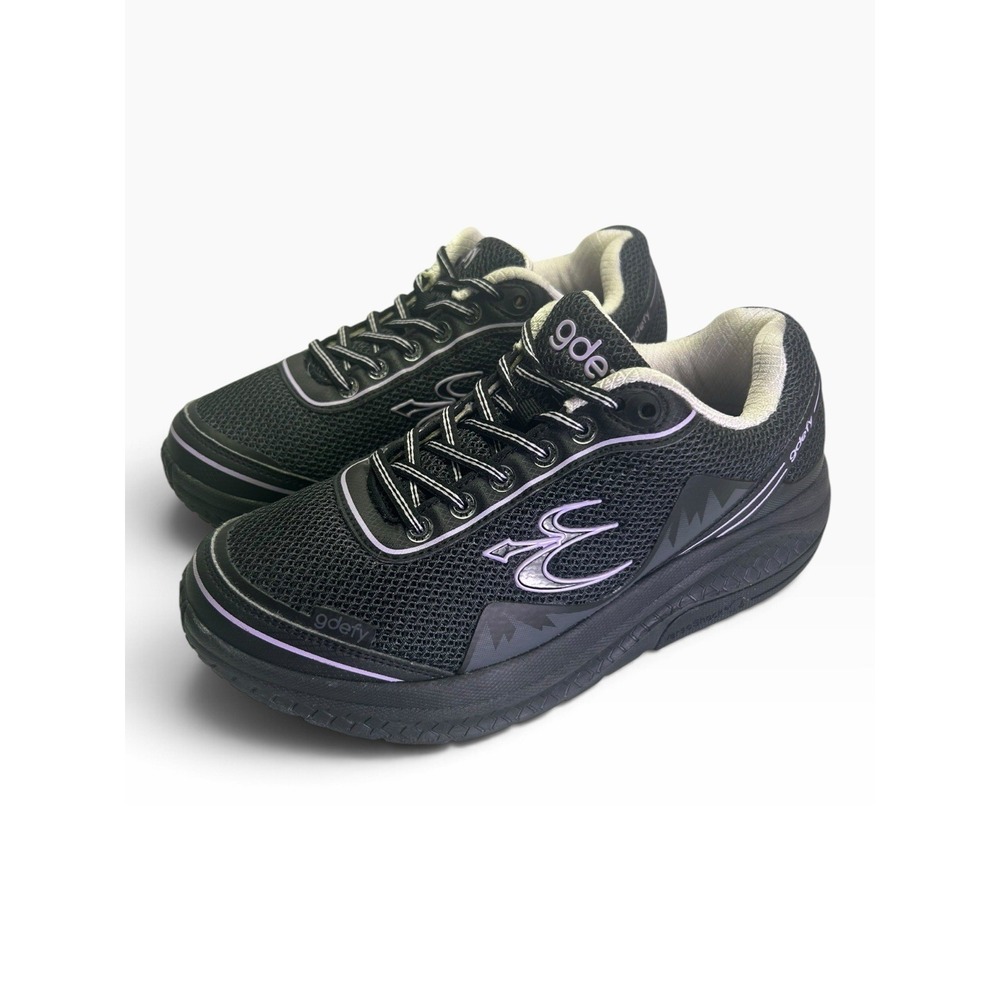 Gravity Defyer G-Defy Mighty Walk Womens 7.5 Black Orthopedic Shoes TB9024FLP-M